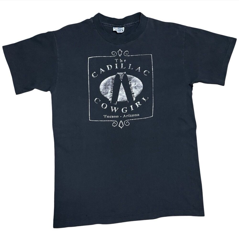 Vintage 80s 90s Cadillac Cowgirl Tucson Arizona Graphic Tee Hanes Beefy‑T M